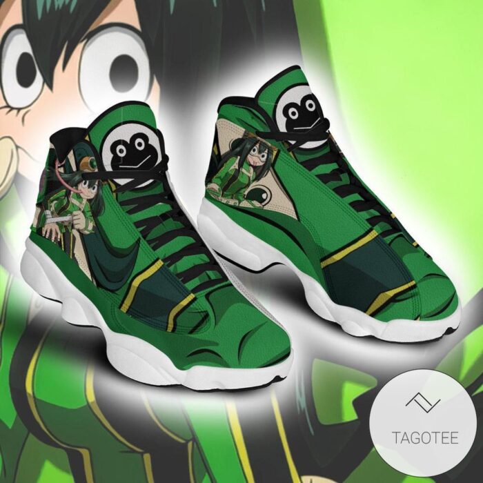 Bnha Tsuyu Asui Sneakers Custom Anime My Hero Academia Air Jordan 13 Shoes