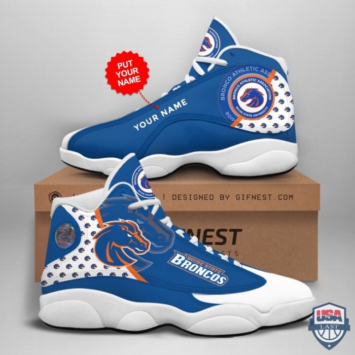 Boise State Broncos Air Jordan 13 Custom Name Personalized Shoes