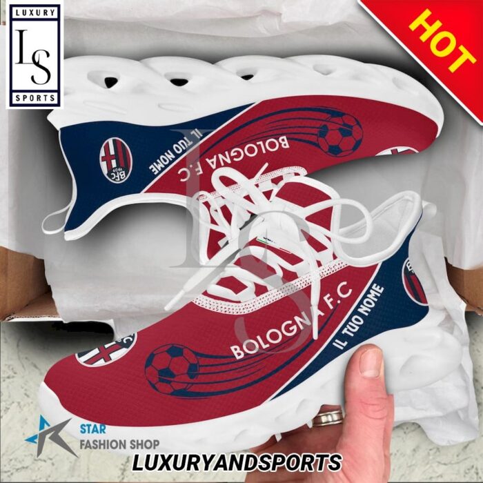 Bologna FC Custom Name Red Dark Blue Max Soul Shoes