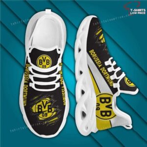 Borussia Dortmund Black Yellow Scratch Max Soul Sneakers Running Shoes