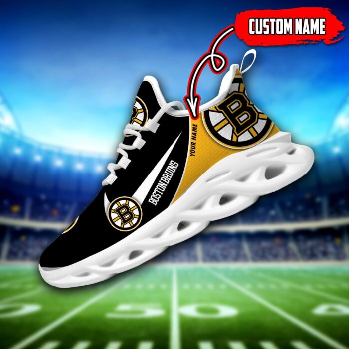 Boston Bruins Custom Name NHL New Max Soul Shoes