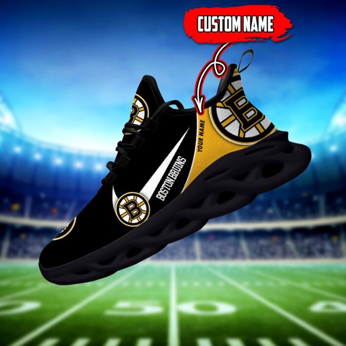 Boston Bruins Custom Name NHL New Max Soul Shoes