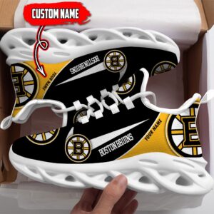 Boston Bruins Custom Name NHL New Max Soul Shoes