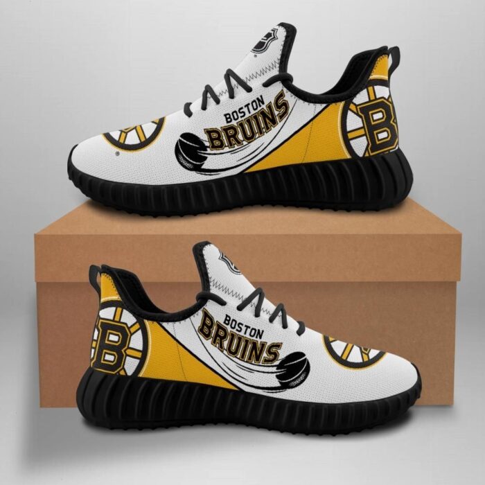 Boston Bruins New Hockey Custom Shoes Sport Sneakers Boston Bruins Yeezy Boost