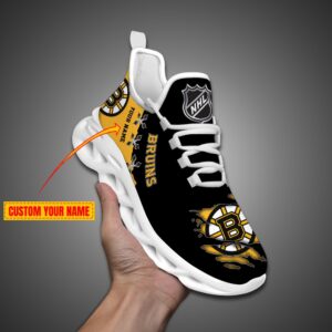 Boston Bruins Personalized NHL Max Soul Shoes