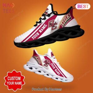 Boston College Eagles NCAA Personalized White Pink Max Soul Shoes