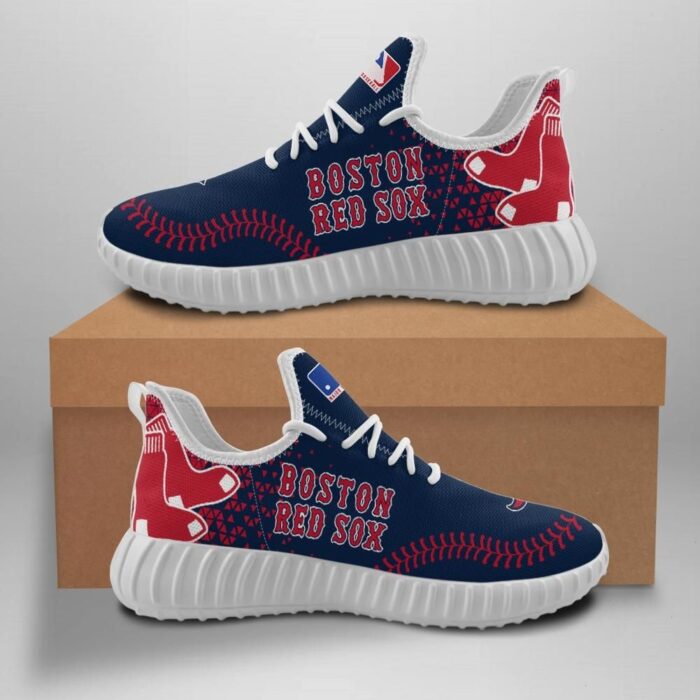 Boston Red Sox Unisex Sneakers New Sneakers Custom Shoes Baseball Yeezy Boost