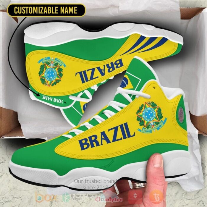 Brazil Personalized Air Jordan 13 Shoes