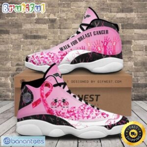 Breast Cancer Awareness Handprint Air Jordan 13 Shoes For Men And Women