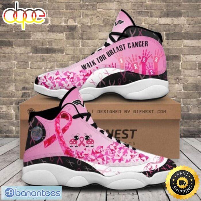 Breast Cancer Awareness Handprint Air Jordan 13 Shoes For Men And Women