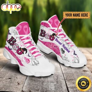 Breast Cancer Boo Pink Halloween Custom Name Air Jordan 13 Shoes