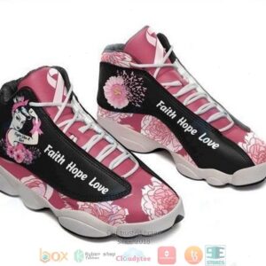 Breast Cancer Fight Like A Girl Xiii Air Jordan 13 Sneaker Shoes