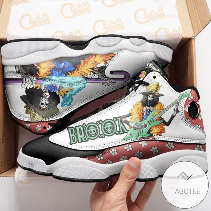 Brook Sneakers Custom Anime One Piece Air Jordan 13 Shoes