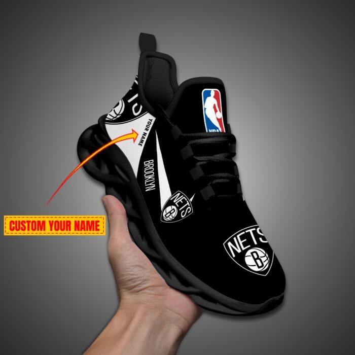 Brooklyn Nets Personalized NBA Max Soul Shoes