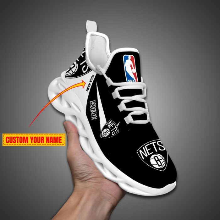 Brooklyn Nets Personalized NBA Max Soul Shoes