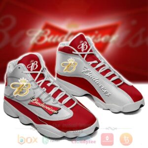 Budweiser Red Grey Air Jordan 13 Shoes