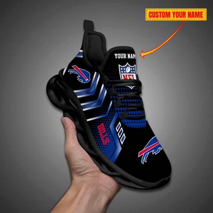 Buffalo Bills Personalized NFL Metal Style Design Max Soul Shoes