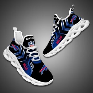 Buffalo Bills Personalized NFL Metal Style Design Max Soul Shoes