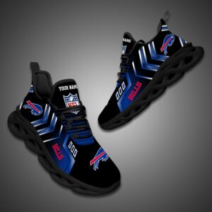 Buffalo Bills Personalized NFL Metal Style Design Max Soul Shoes