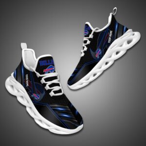 Buffalo Bills Personalized NFL Neon Light Max Soul Shoes