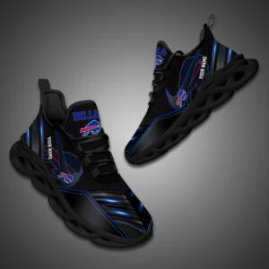 Buffalo Bills Personalized NFL Neon Light Max Soul Shoes