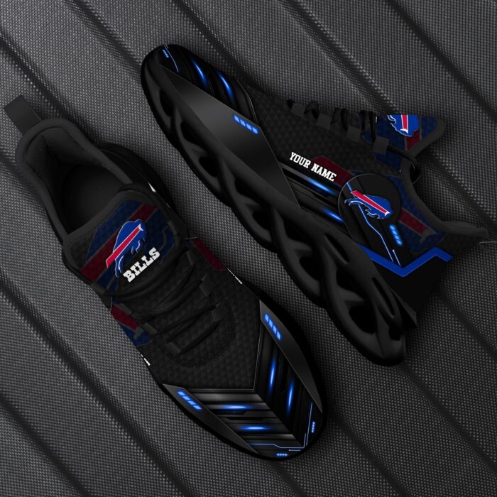 Buffalo Bills Personalized NFL Sport Black Max Soul Shoes