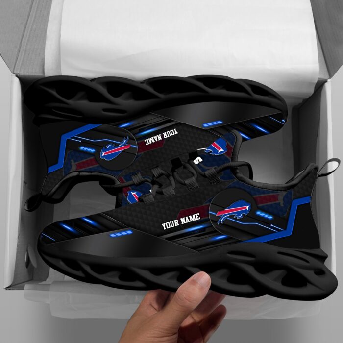 Buffalo Bills Personalized NFL Sport Black Max Soul Shoes