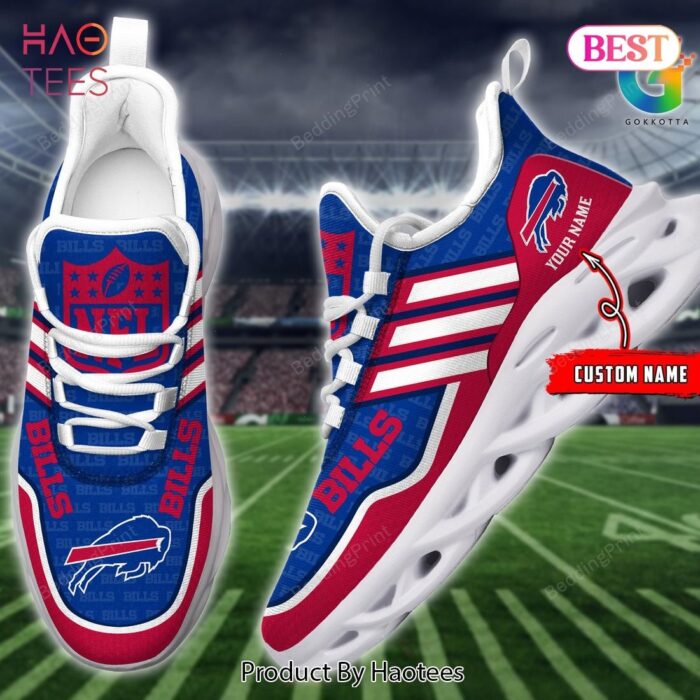 Buffalo Bills Personalized Red Mix Blue Max Soul Shoes