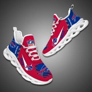 Buffalo Bills Personalized Ripped Design NFL Max Soul Shoes