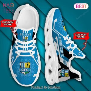 Bundesliga Chemnitzer FC Personalized White Mix Blue Max Soul Shoes