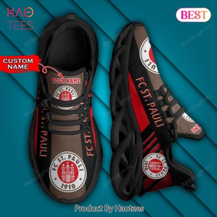 Bundesliga FC St. Pauli Personalized Black Mix Red Max Soul Shoes