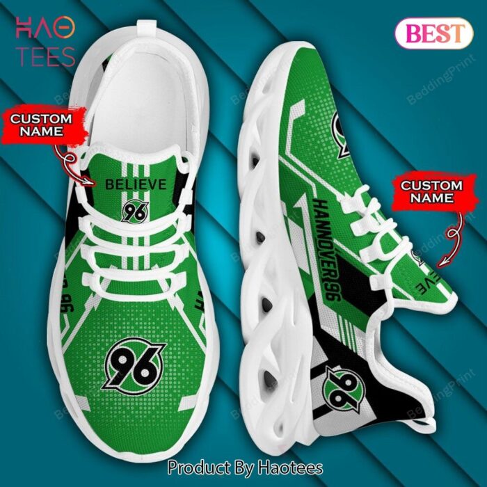 Bundesliga Hannover 96 Personalized Green Mix Black White Custom Name Max Soul Shoes