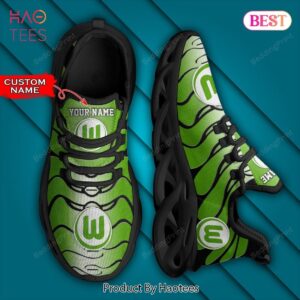 Bundesliga VfL Wolfsburg Personalized Black Mix Green Custom Name Max Soul Shoes