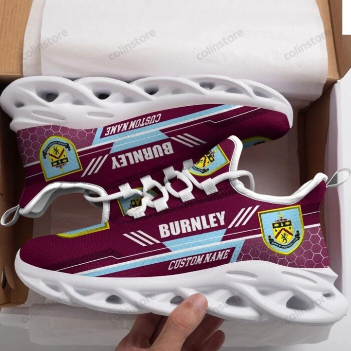 Burnley FC Custom Name Brown Blue Max Soul Shoes V2