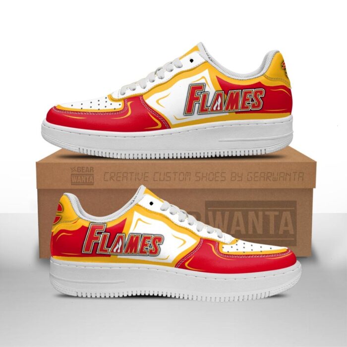 Calgary Flames Air Sneakers Custom NAF Shoes For Fan