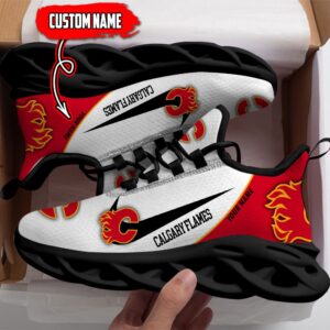 Calgary Flames Custom Name NHL New Max Soul Shoes