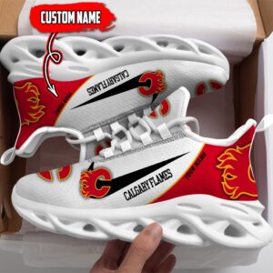 Calgary Flames Custom Name NHL New Max Soul Shoes