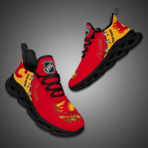 Calgary Flames Personalized NHL Max Soul Shoes