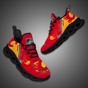 Calgary Flames Personalized NHL Max Soul Shoes Ver 2