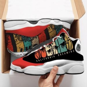 California Dreaming Vintage All Over Printed Air Jordan 13 Sneakers