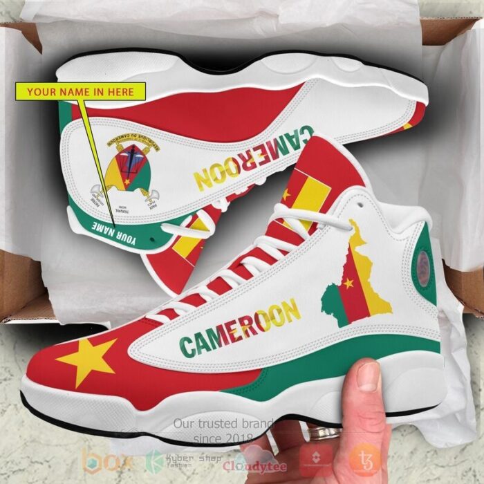 Cameroon Personalized White Air Jordan 13 Shoes