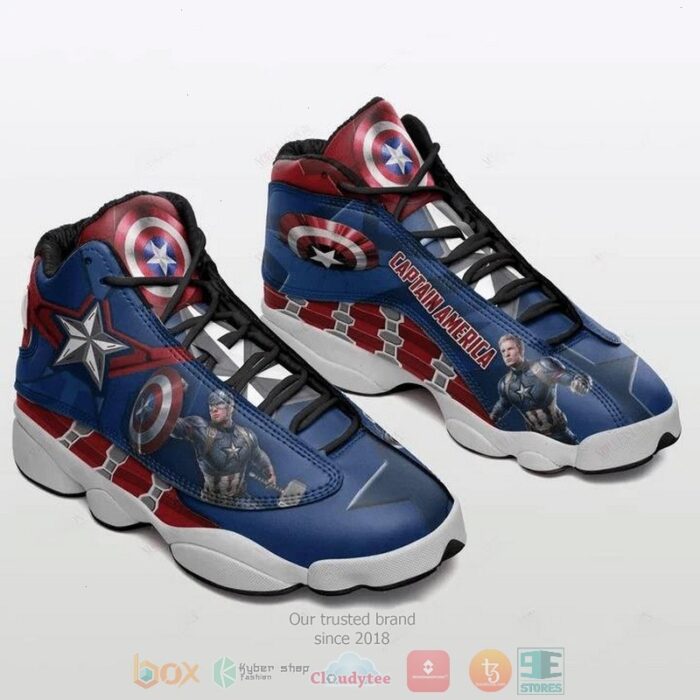 Captain America Marvel Air Jordan 13 Shoes 2