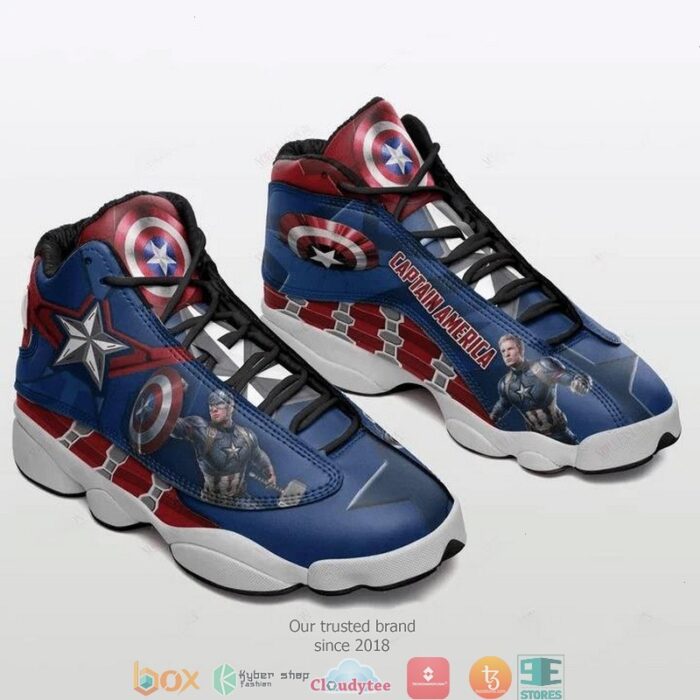 Captain America Marvel Air Jordan 13 Sneaker Shoes