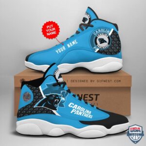 Carolina Panthers Air Jordan 13 Custom Name Personalized Shoes