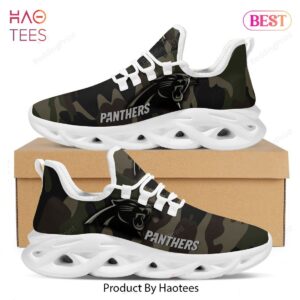 Carolina Panthers Camo Camouflage Design Black Max Soul Shoes