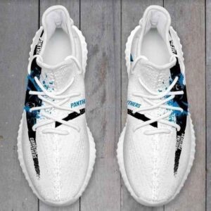 Carolina Panthers Men Running Yeezy Boost Shoes Sport Sneakers