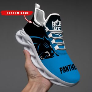 Carolina Panthers Personalized Custom Name Max Soul Shoes