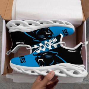 Carolina Panthers Personalized Custom Name Max Soul Shoes