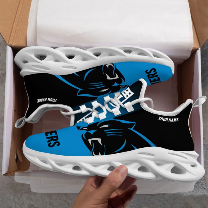 Carolina Panthers Personalized Custom Name Max Soul Shoes