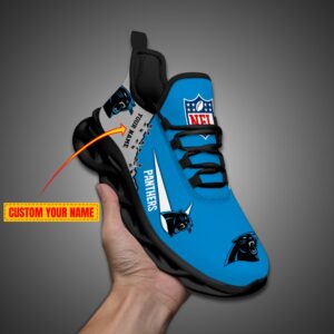 Carolina Panthers Personalized NFL Max Soul Shoes